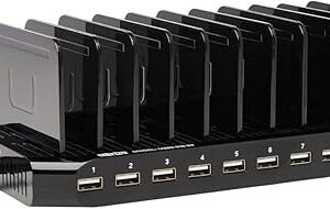 Alternative view of Tripp Lite 10-Port USB Charging Station with Adjustable Storage 12V 8A 96W