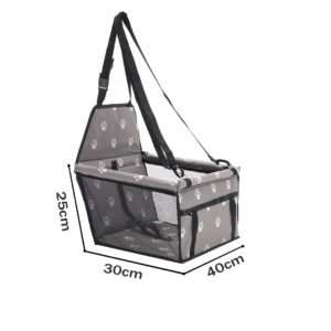 Alternative view of SOGA 2X Waterproof Pet Booster Car Seat Breathable Mesh Safety Travel Portable Dog Carrier Bag Grey