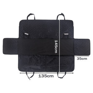 Alternative view of SOGA 600D Oxford Cloth Waterproof Dog Car Cover Back Seat Protector Hammock Non-Slip Pet Mat Black