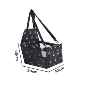 Alternative view of NNEAGS Waterproof Pet Booster Car Seat Breathable Mesh Safety Travel Portable Dog Carrier Bag Black