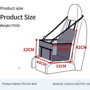 Alternative view of NNEDSZ Black and pink Portable Pet Car Seat for Dogs and Cats - Adjustable Car Seat Cover, Pet Travel Car Carrier with Safety Belt